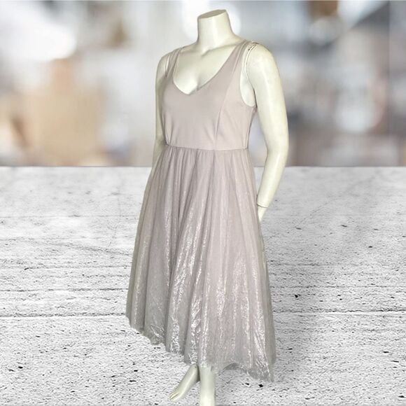 Torrid Lilac Metallic Shimmer Sleeveless Gown - Picture 3 of 6